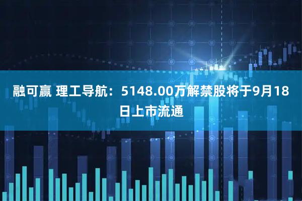 融可赢 理工导航：5148.00万解禁股将于9月18日上市流通