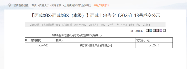 富余通 西安土拍又火了